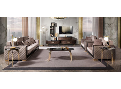 Polstergarnitur Möbel Couchen Leder Büro Neu Sofagarnitur 3+1+1 Sofas Couch Neu