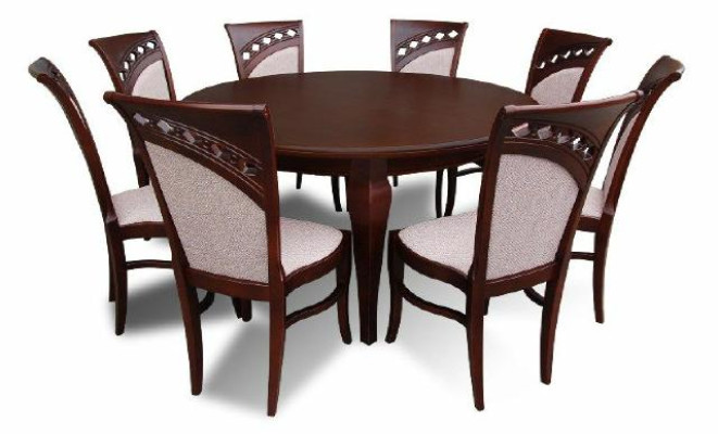 Runder Besprechungstisch 8 StühleTisch Rundtisch Holztisch Rund