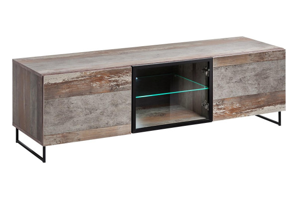 Design Wohnwand TV-Ständer 2x Vitrine rtv Lowboard Einrichtung Set 5 tlg