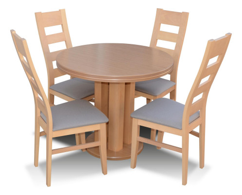 Esstisch 4 x Stühlen Esszimmer Set Essgruppe Holz Tisch 5tlg. Gruppe Garnitur