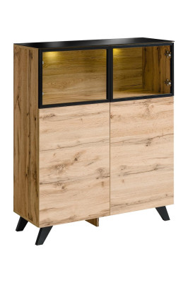 Vitrine Wohnzimmer Möbel Schrank Holz Einrichtung Luxus Modern Design