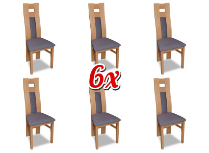 Gruppe Stoff Lehn Esszimmer Restaurant Lehnstuhl Stuhl 6x Stühle Set Sessel Neu