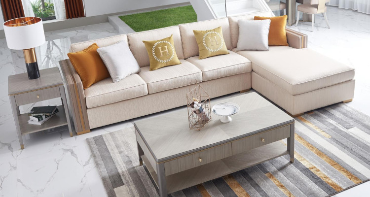 Ecksofa Textil Eck Wohnlandschaft Design Sofa Couch Italien Couchen