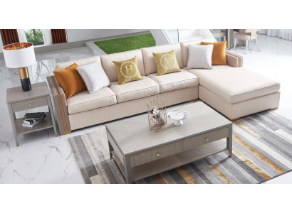 Ecksofa Textil Eck Wohnlandschaft Design Sofa Couch Italien Couchen