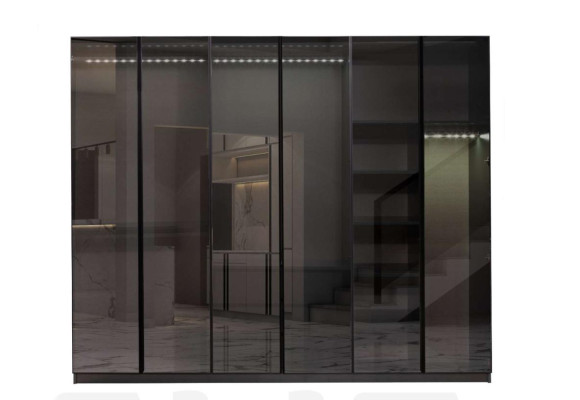 Moderner Grauer Kleiderschrank Schlafzimmer Schränke Designer Einrichtung