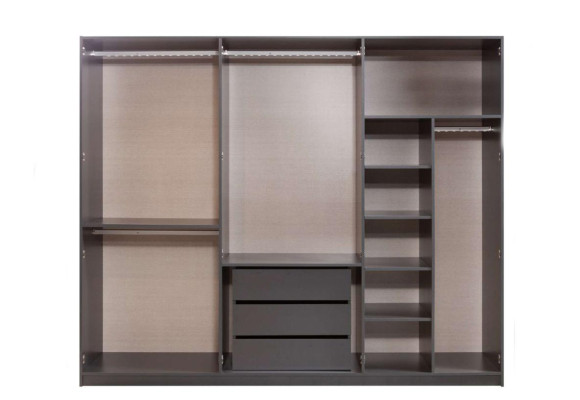 Moderner Grauer Kleiderschrank Schlafzimmer Schränke Designer Einrichtung