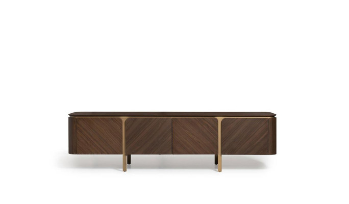 Sideboard RTV Lowboard TV Ständer Tisch Holz Braun Wohnwand Modern