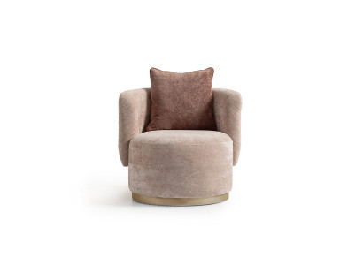 Sessel Relaxsessel Moderne Beige Polster Stoff Sitzer Einsitzer Design