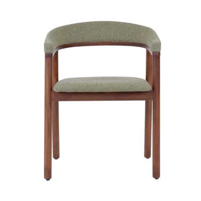 Grauer Esszimmerstuhl Design Holzstuhl Einsitzer Polster 1-Sitzer Stuhl
