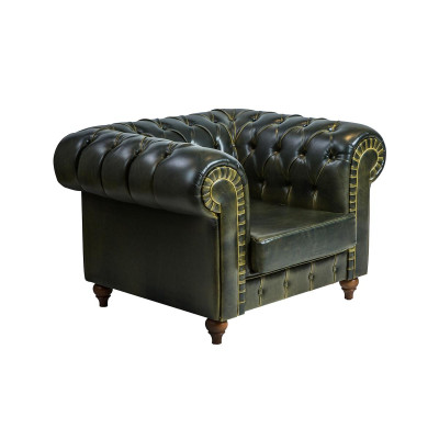 Сhesterfield Sessel Grün Modern Design Sitz Neu Einrichtung Wohnzimmer