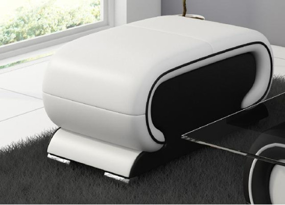 Gepolsterte Sofa Tische Schwarzer Couchtisch Glastisch Beistell Moderner