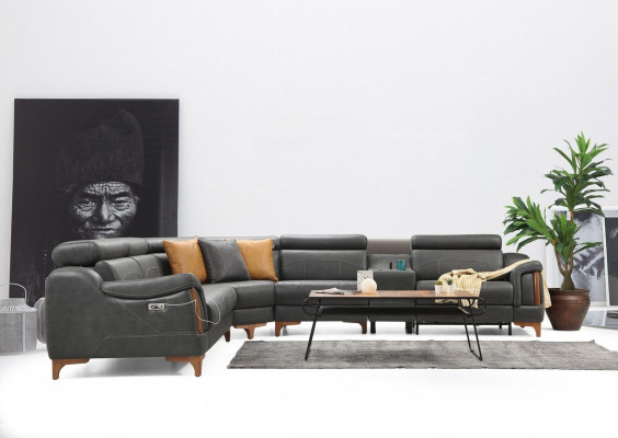 Ecksofa Luxus Sofa L-Form Neu Möbel Wohnzimmer Designer Modern Textil