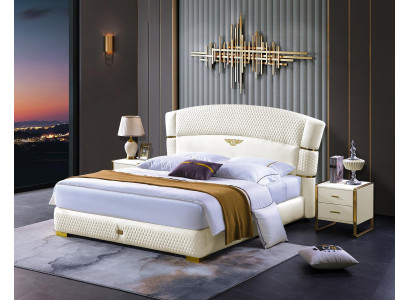 Schlafzimmer Bett Nachttische 3 tlg. Set Luxus Design Betten Holz Doppelbett