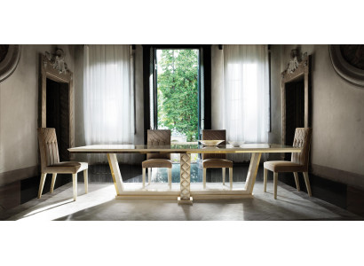 Esszimmer + 6 Stühle + Kommode Spiegel 2x Vitrine Esstisch 11tlg. Set Garnitur