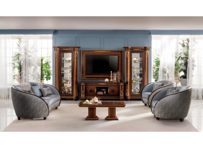 Italienische Wohnzimmer Polster Möbel Sofagarnitur 3+2+1 Komplett Set