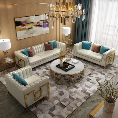 Luxus Möbel Sofagarnitur Couch Sofa Polster 3 2 1 Sitzer Couchtisch 4tlg