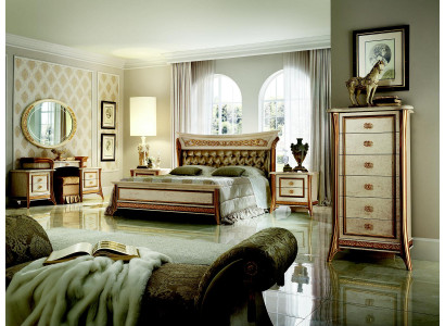 Edles Designer Schlafzimmer Bett Doppelbett Betten Chesterfield Jugendstil