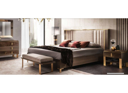 Luxus Schlafzimmer Bett Doppelbett Modern Holz Leder Polster Betten