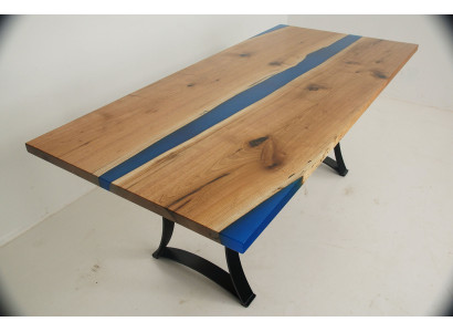 Epoxid harz esstisch echtes holz möbel wasserfall epoxy tisch giessharz massive