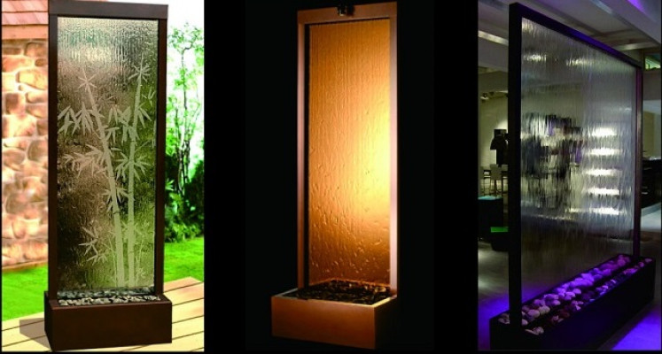 Wände Wasser Wandpaneel LED Wasserwand Wasser Blasen Wand