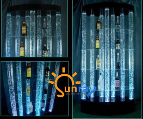 Designer Bar Empfangs Tresen Wasserwand Wassersäule Theke Regale