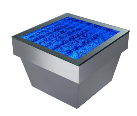 Design Tisch Couchtisch Wasser Säulen Säule Dekor Water Sofa Tische LED