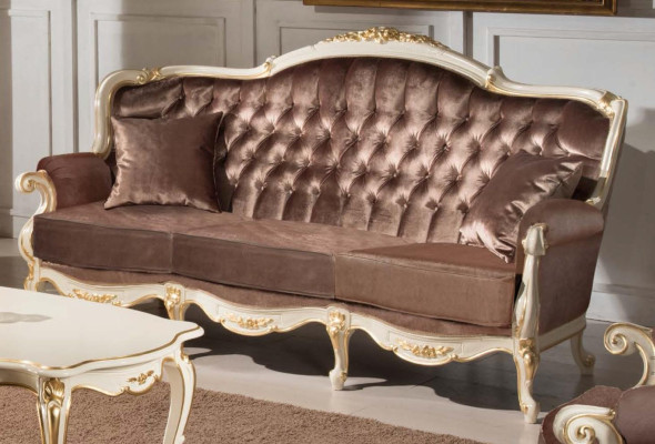 Klassisches Wohnzimmer Möbel Couch Sofa Sessel Couchtisch Beistelltisch 4tlg