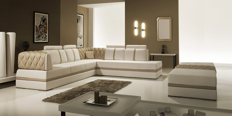 Ledersofa Couch Wohnlandschaft Ecksofa Eck Garnitur Design Modern Sofa Neu A1128