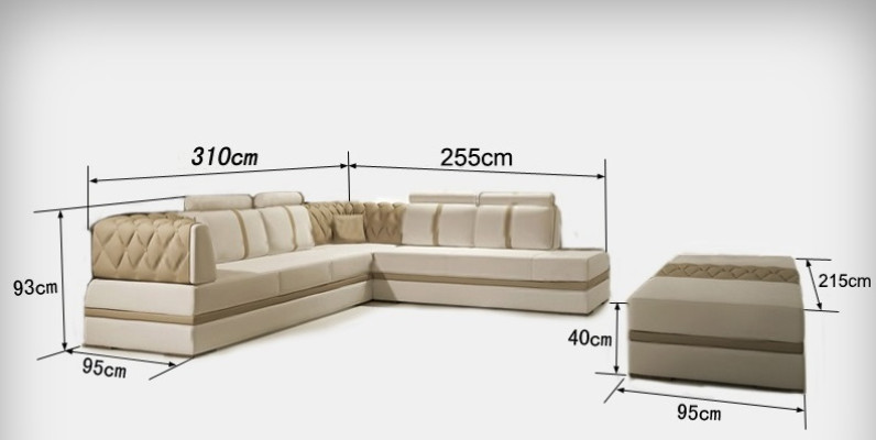 Ledersofa Couch Wohnlandschaft Ecksofa Eck Garnitur Design Modern Sofa Neu A1128