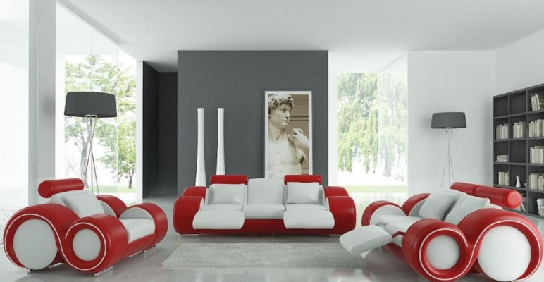Patentiertes Design Komplett Sofagarnitur Wohnzimmer Set Couch Sofa Garnitur Neu
