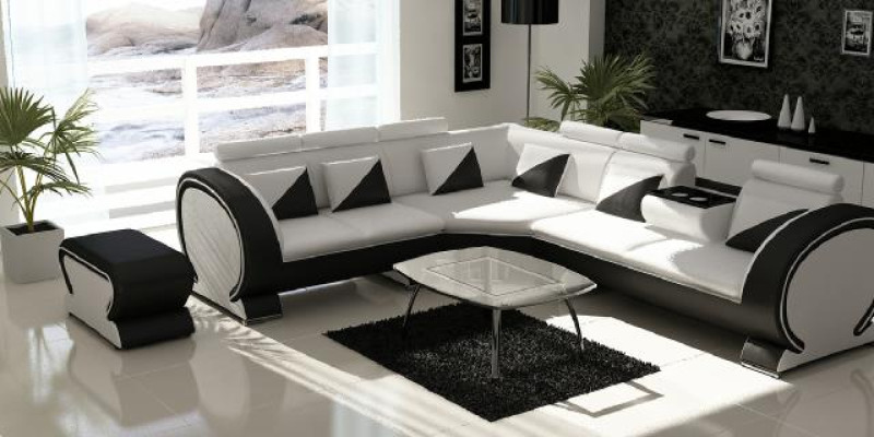Designer Ecksofa +USB Sofa Polster Garnitur Lounge Sofas Couchen Wohnlandschaft