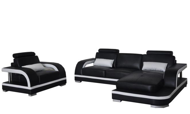 Eck Sofa Polster Couch Sitz Ecke Leder Garnitur Sessel L Form Wohnlandschaft Neu