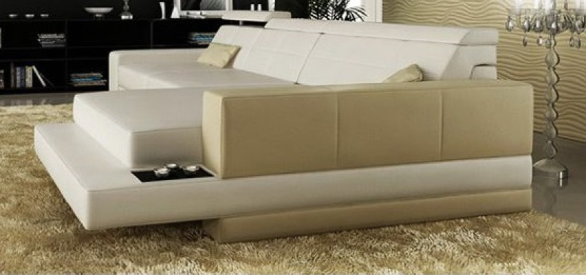Ecksofa Couch Polster Wohnlandschaft Eck Ecke Leder Sofa Schwarz L Form