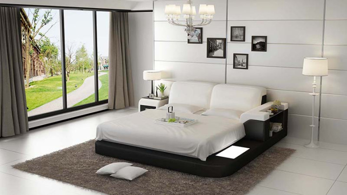 Luxus Doppel Multifunktions Wasserbett Wasserbett Polsterung 200x200 + USB