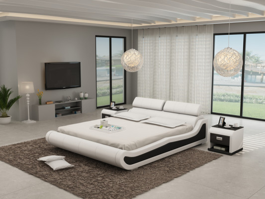 Wasserbett Hotel Doppelbett Betten Mit USB Komplett Lederbett Polsterbett Wasser