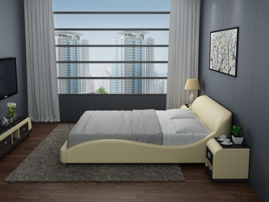 Moderne Eleganz für Ihr Schlafzimmer Das beeindruckende neue Doppelbett