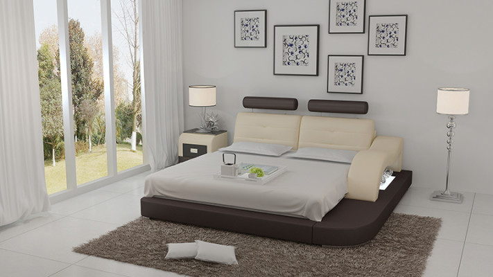 Wasserbett Hotel Doppel Bett Betten Komplett Lederbett Polsterbett Wasser LB8802