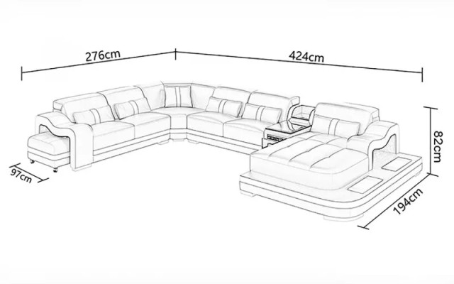 Design Ecksofa U Form Wohnlandschaft Designer Sofa Ledersofa Eckgarnitur Polster