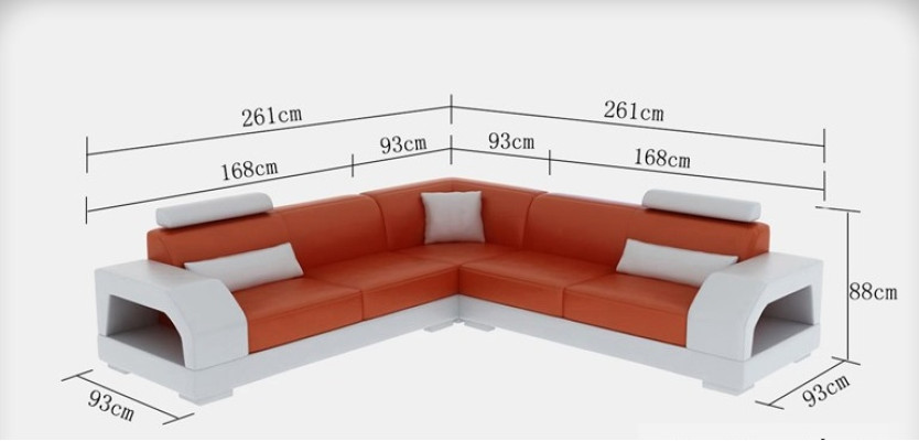 XXL Ecksofa + USB,Leder Wohnlandschaft Garnitur Design Modern Sofa L-Form G8001B