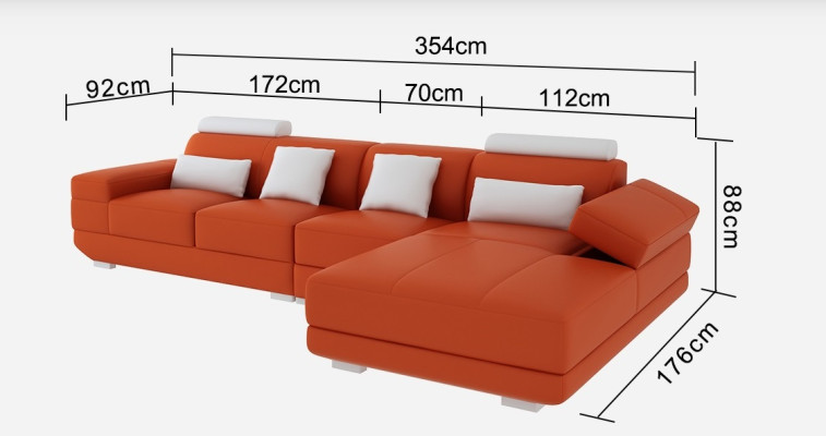 Ledersofa Couch Wohnlandschaft Modern Sofa Eck Ecksofa Design Garnitur