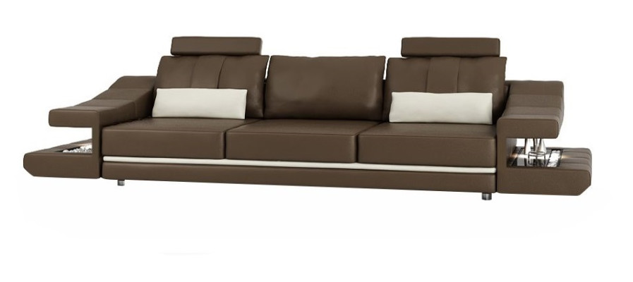 Moderne Luxus Designer Sofa 3 Sitzer Möbel Polster Textil Braune Couchen Ecke