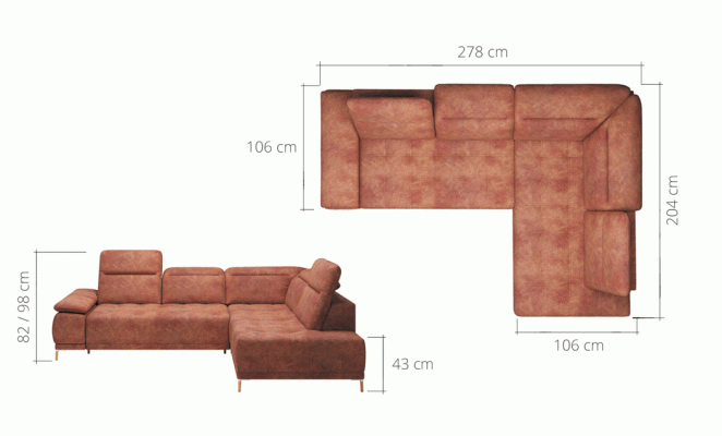 Stoff L-Form Couch Wohnlandschaft Ecksofa Garnitur Modern Design Dekor Sofa