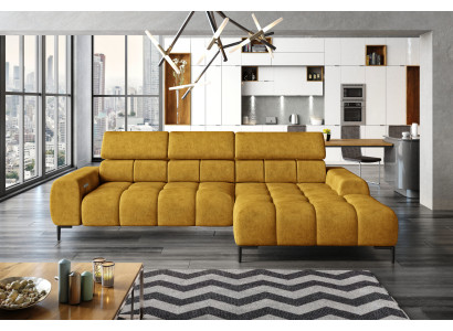 Polster Schlafsofa Textil Bettfunktion Schlaf Design Ecksofa L-Form Sofa Couch