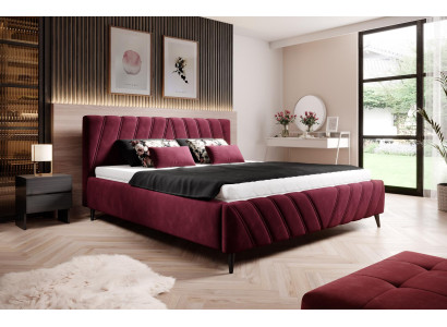 Luxus Bett Design Textil Betten Polster Hotel 180x200cm Schlafzimmer Möbel Samt