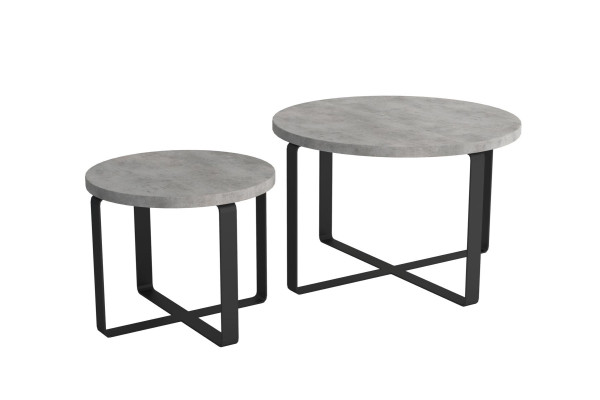 Modern Luxus Couchtisch Doppel Rund 2x Couchtisch Möbel Design
