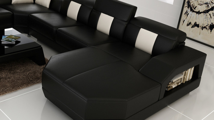 Ledersofa Couch Wohnlandschaft Ecksofa Eck Garnitur Design Modern Sofa R7003 Neu