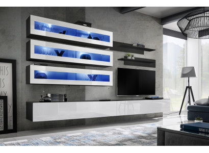 Luxus Wohnzimmer Designer Möbel Sideboard Wohnwand TV-Ständer Wandschrank