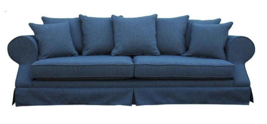 Grau Dreisitzer Sofa Stoff Wohnzimmer Design Couchen Polster Sofas Neu Kreative