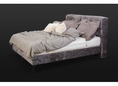 Graues Doppelbett Moderne Schlafzimmermöbel Designer Textilbetten Neu
