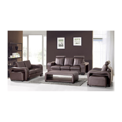 Sofagarnitur Couch USB Sofa Leder Garnitur Sitz Wohnlandschaft 3+2+1 Sitzer Neu